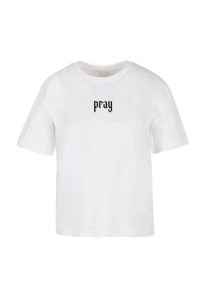 Mister Tee PRAYING HANDS - Print T-shirt - white