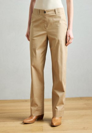 PANTS WIDE LEG MEDIUM WAIST, FULL LENGTH - Hlače - tall teak