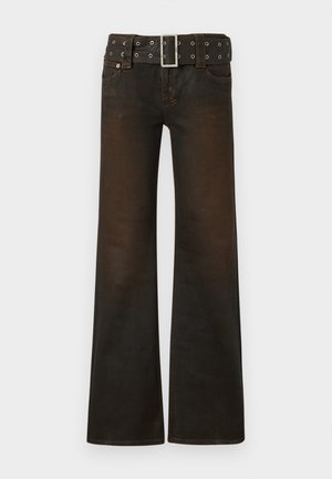 SOHO BELTED GREASED - Džínsy voľného strihu - brown