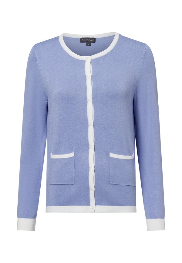 Strickjacke - flieder weiß