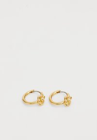 DOUBLE KNOT HUGGIES - Oorbellen - gold-coloured