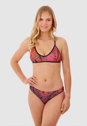 BEACTIVE SET - Bikini - pink schwarz