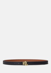 Lauren Ralph Lauren - LOGO REVERSIBLE LEATHER SKINNY BELT - Gürtel - black/tan Thumbnail-Bild 1