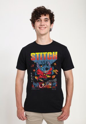 LILO & STITCH STITCH IN SPACE - Print T-shirt - black