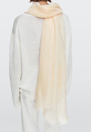 Massimo Dutti, PLAIN 100% LINEN SCARF - Sciarpa - beige