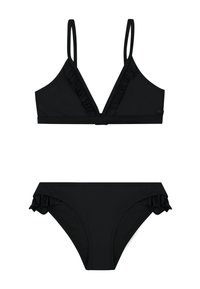 Shiwi - BLAKE SET RUFFLE - Bikini - black Miniatūras attēls 1