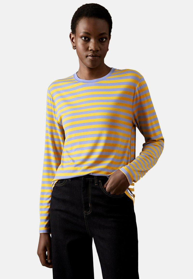 Marks & Spencer JERSEY STRIPED LONG SLEEVE Top gold mix/multicolor Zalando.es