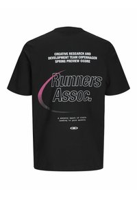 Jack & Jones RUNDHALSAUSSCH - T-Shirt print - black