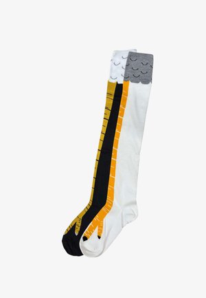 2 Pack Chicken legs - Overknee kousen - white black