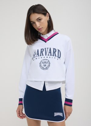 Calliope SCOLLO V STAMPA COLLEGE - Sweatshirt - bianco