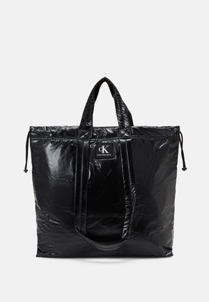 SQUARE TOTE - Tote bag - black/pollen