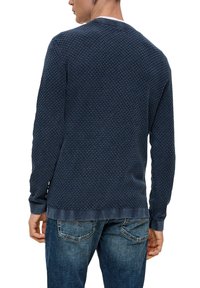 QS MET GARMENT WASH - Trui - tiefblau