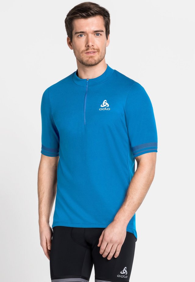 STAND UP COLLAR ZIP ESSENTIAL - T-shirt print - blue aster (21900)