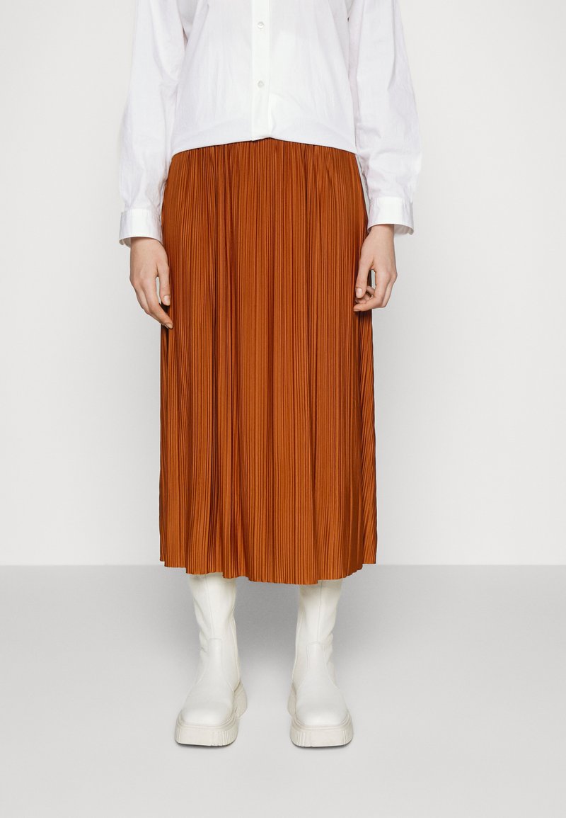 Samsøe Samsøe UMA SKIRT - Saia plissada - caramel cafe