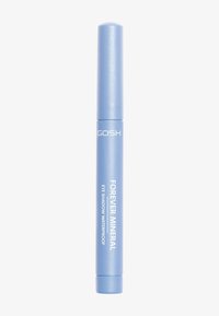 GOSH Forever Mineral Cień do Powiek Wodoodporny w cylindrycznej, jasnoniebieskiej tubce z białym napisem, z aplikatorem przekręcanym.