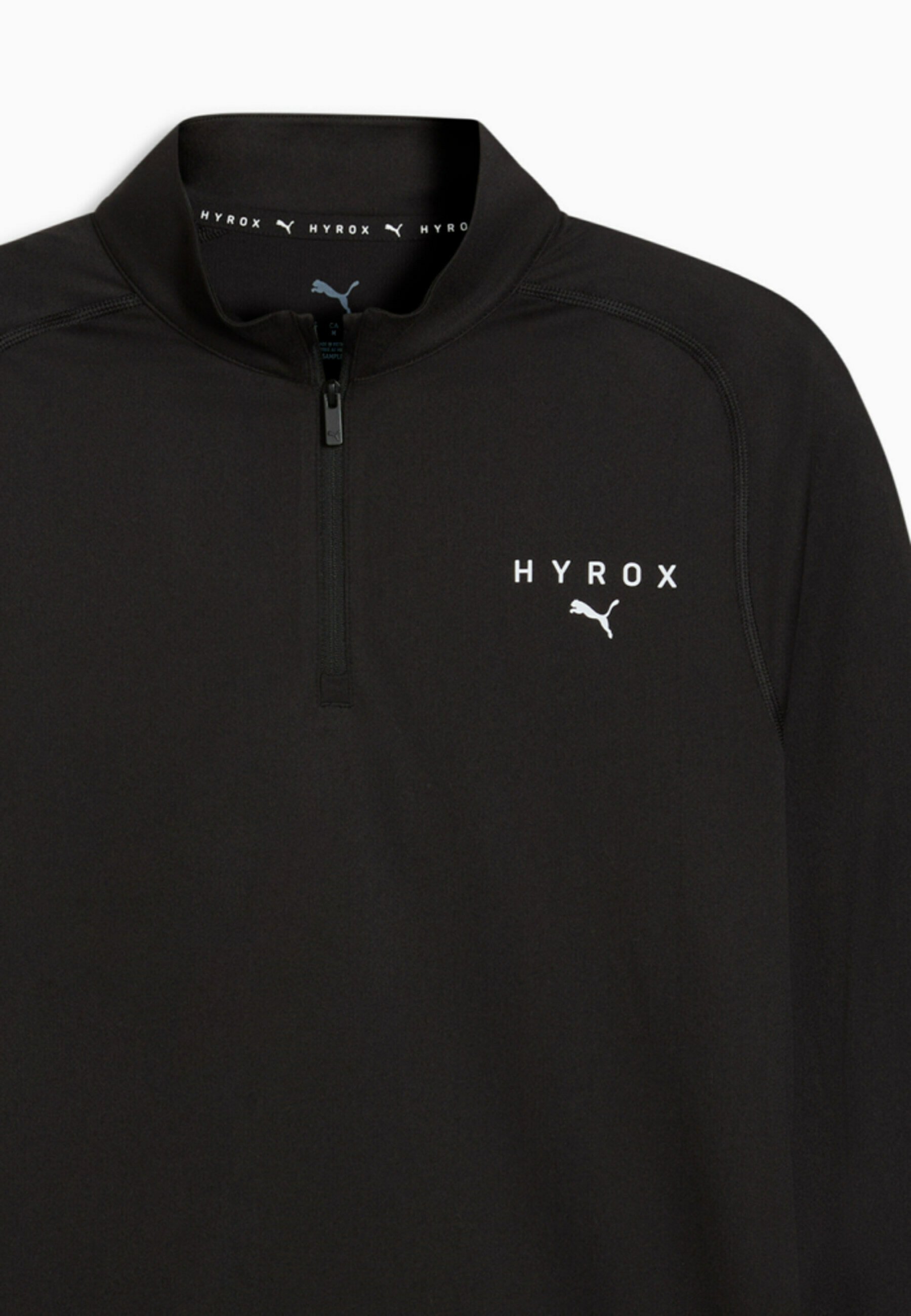 Puma M PUMA X HYROX 1/4 ZIP - Zip-up sweatshirt - black - Zalando