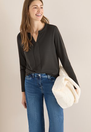 SHIRT IM TUNIKA-LOOK - T-shirt à manches longues - grün