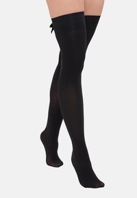 OPAQUE BOW STOCKINGS - Meias acima do joelho - black