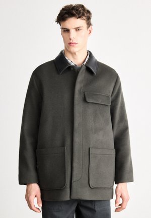 MELTON CAR COAT - Κοντό παλτό - peat