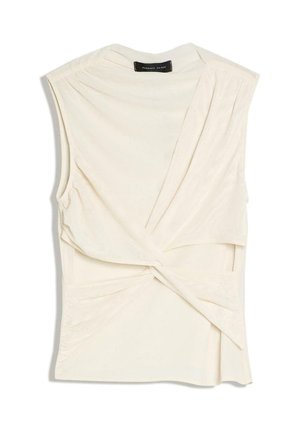 SLEEVELESS WITH KNOTS - Bluza - beige