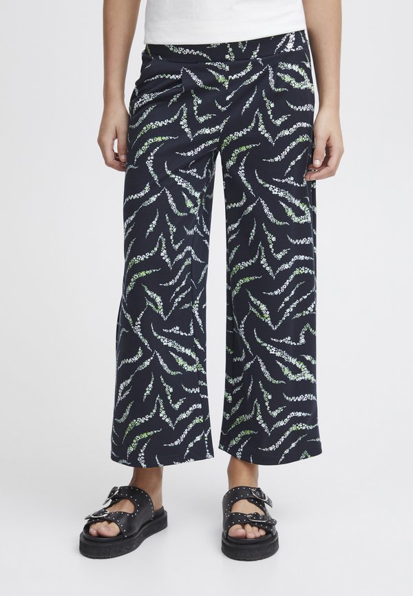 IHKate - Trousers - total eclipse zebra flower aop