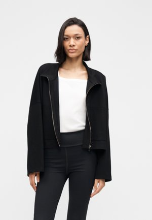 ELSTOW - Zip-up sweatshirt - black