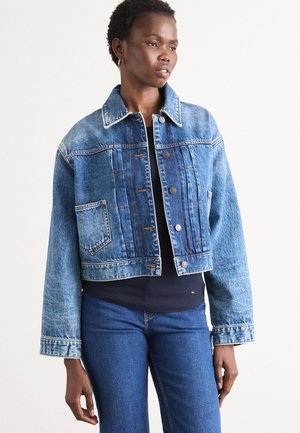 PLEATED - Farkkutakki - denim dark