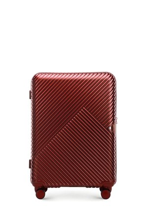 MEDIUM SUITCASE FROM POLYCARBONATE - Wheeled suitcase - dark red