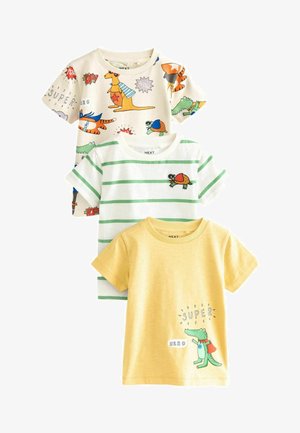 Next SHORT SLEEVE CHARACTER 3 PACK STANDARD - Apdrukāts T-krekls - yellow green