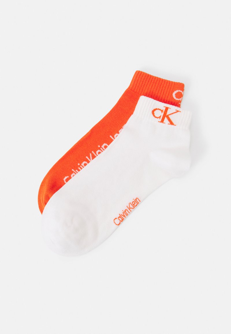 Calvin Klein Underwear MEN QUARTER LOGO 2 PACK Socks orange combo