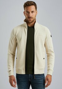 PME Legend MIT REISSVERSCHLUSS - Zip-up sweatshirt - bone white