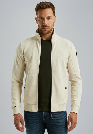 PME Legend MIT REISSVERSCHLUSS - Zip-up sweatshirt - bone white