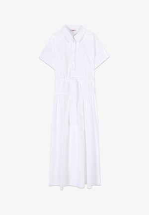 Oltre, VESTITO CHEMISIER CON FUSCIACCA - Vestido largo - bianco
