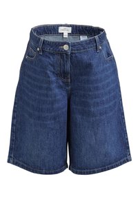 MATERNITY LONG - Džinsa auduma šorti - dark wash