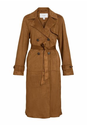VILA, TRENCHCOAT VISULABA BELTED - Trench - nuthatch