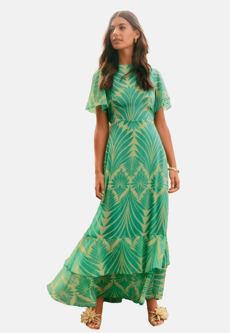 Friends Like These REGULAR FIT-SHORT SLEEVE TIERED  - Maxi šaty - mottled green