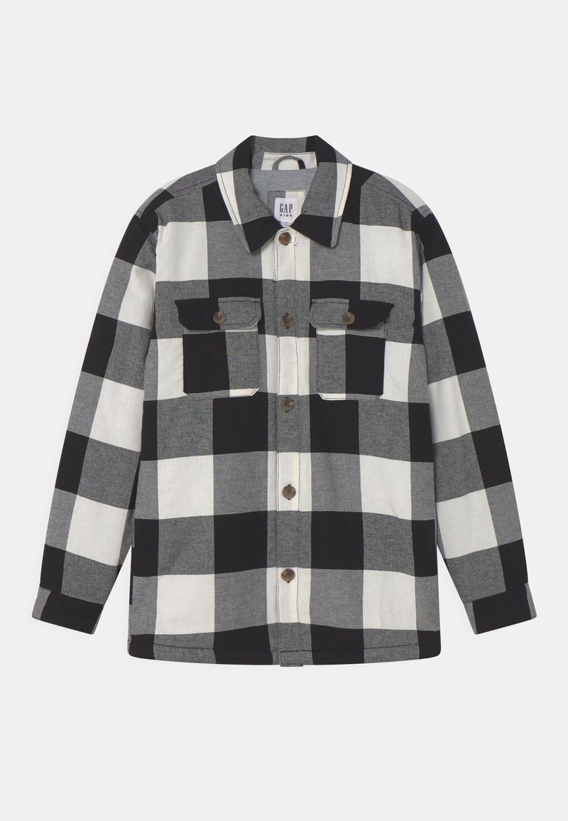 GAP COLAB SHACKET BOYS - Zimní bunda - black/white