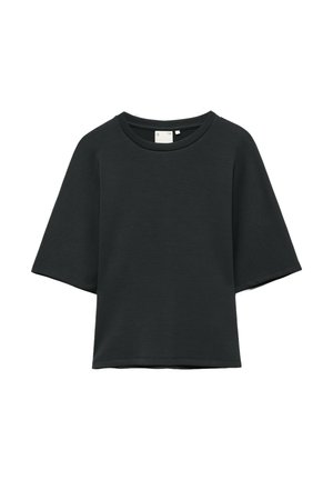 PULL&BEAR, SHORT SLEEVE BATWING SLEEVE - T-SHIRT - T-shirt basique - dark grey