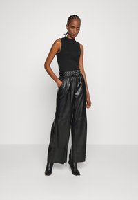 Calvin Klein MOCK NECK TANK - Top - black