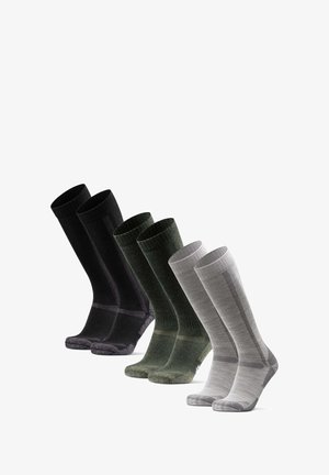 HIKING 3-PACK - Calcetines hasta la rodilla - black light grey green