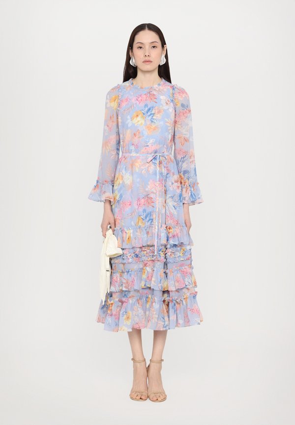 MARIANNES FLORAL ROUND NECK ANKLE GOWN - Occasion wear2