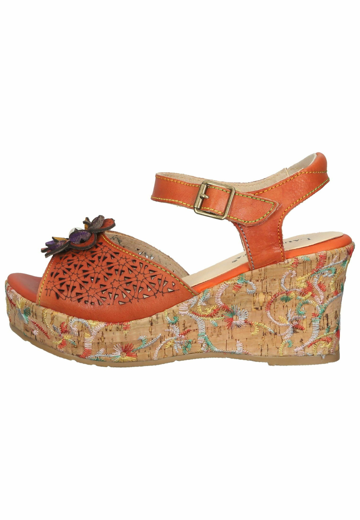 LAURA VITA SANDALEN - Sandali con zeppa - orange/arancione - Zalando.it