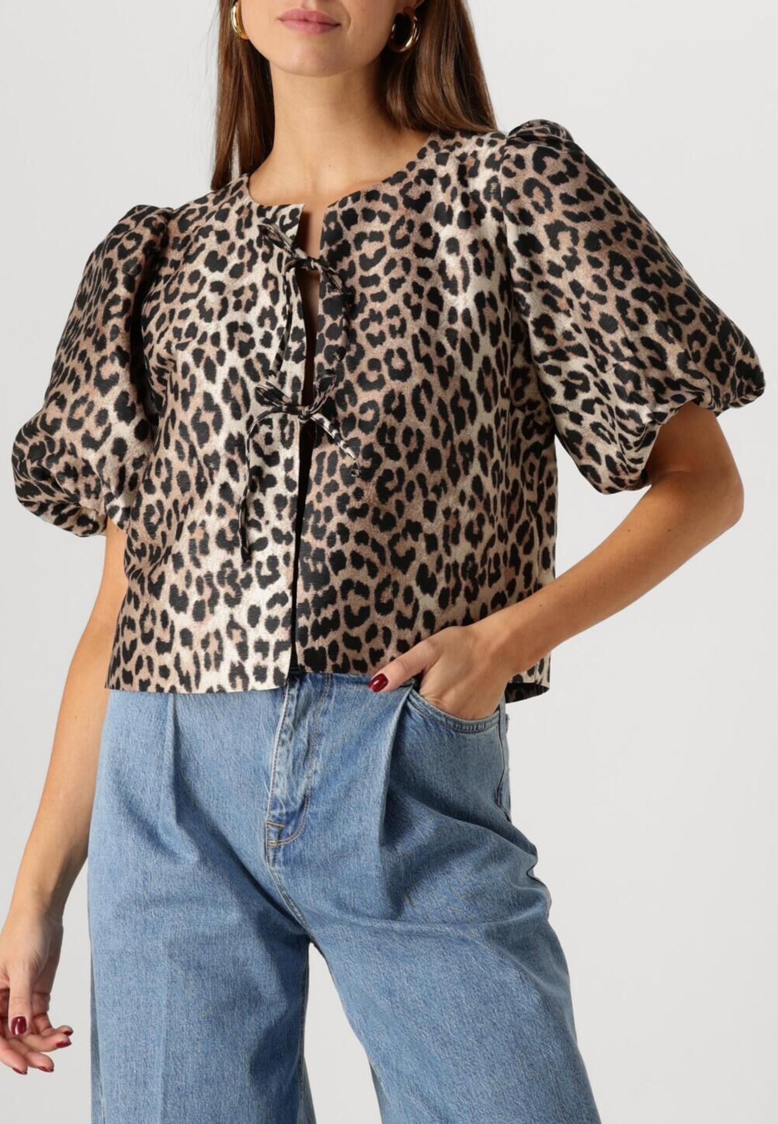 売れ筋商品|||イチ シャツ レディース トップス IHTAIANA - Blouse - cornstalk leo print イチ シャツ レディース トップス IHTAIANA - Blouse