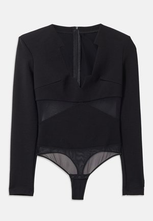 WORK IT BODYSUIT THONG - Bluză cu mânecă lungă - black