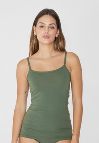 Tezenis MIT RUNDHALSAUSSCHNITT AUS STRETCH - Caraco - grün w  military green