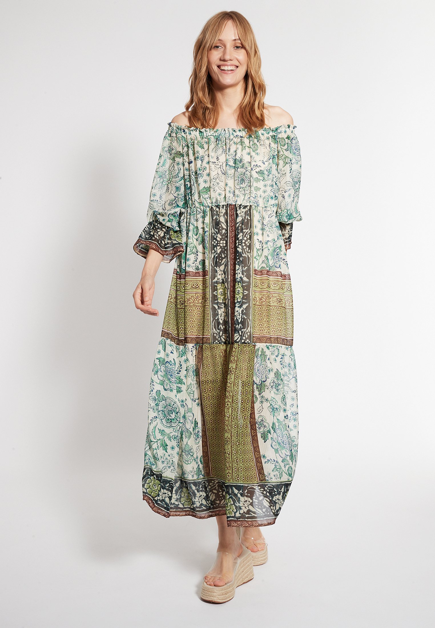 Robe D'été Multicolore New Look Taille UK 14 - Occasion Très Bon état