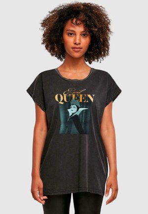 SNOW WHITE - EVIL QUEEN ACID WASHED - Print T-shirt - black