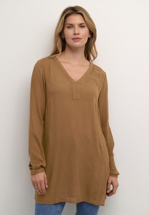 Kaffe AMBER V-NECK - Tunika - toffee