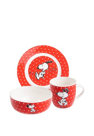 Snoopy, UNISEX SET - Kids' tableware set - rot