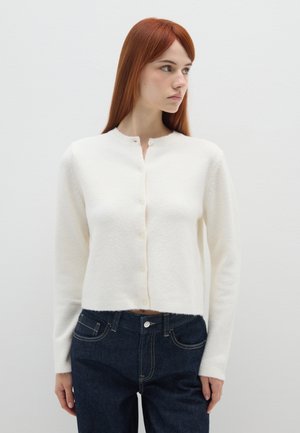 REGULAR FIT  WITH BUTTONS - Strickjacke - optical white